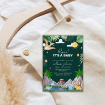 Fête de naissance de bébé dinosaure Volcan Rawr Ve