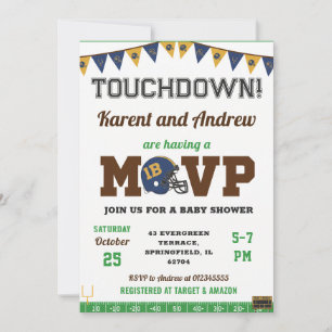 Invitation Fête de naissance de football à touche personnelle