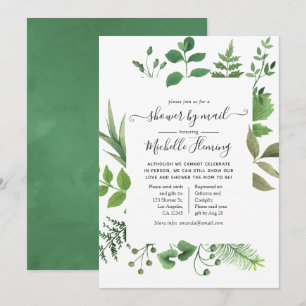 Invitation Fête de naissance de la forêt boisée par la poste