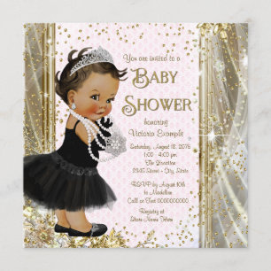Invitation Fête de naissance de la petite princesse ethnique
