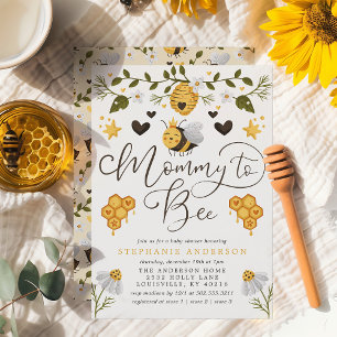 Invitation Fête de naissance de l'abeille Bourdon en nid d'ab