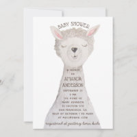 Fête de naissance de lama mignon | Alapaca aquarel