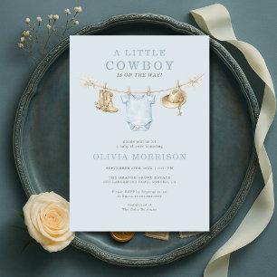 Invitation Fête de naissance de Little Cowboy Boy