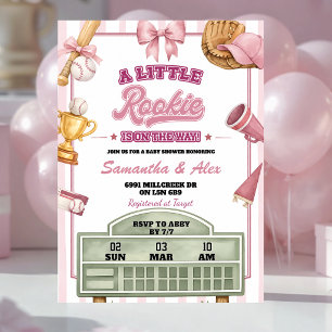 Invitation Fête de naissance de Little Rookie de baseball ros