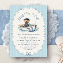 Fête de naissance de l'ours marin Ahoy Boy
