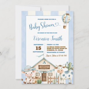 Invitation Fête de naissance de petit cowboy sauvage de l'Oue