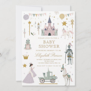 Invitation Fête de naissance de princesse de conte de fées et