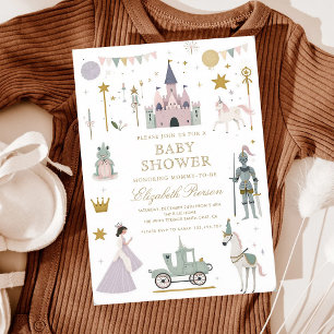 Invitation Fête de naissance de princesse de conte de fées et