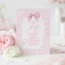 Fête de Naissance Élégante Fleurie Toile Rose Vint