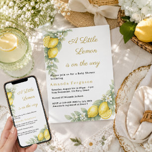 Invitation Fête de naissance été Citron Bébé