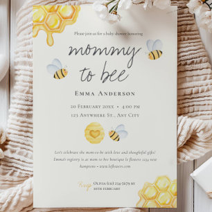 Invitation Fête de naissance Mommy to bee Rustique