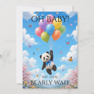 Invitation Fête de naissance personnalisée de bébé panda