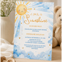 Fête de naissance pour bébé garçon Bleu & Or Aquar