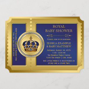 Invitation Fête de naissance royale pour garçons