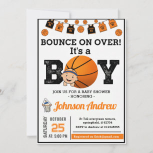 Invitation Fête de naissance thème basket-ball All Star perso