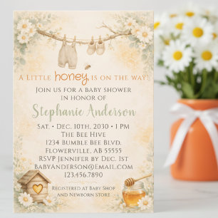 Invitation Fête de Naissance : Un Petit Miel en Route