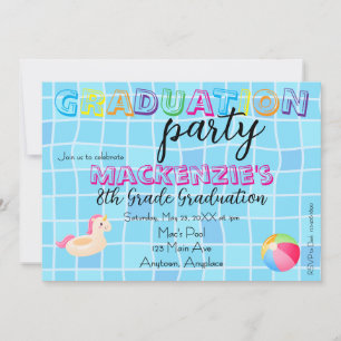 Invitation Fête de natation de fin d'études