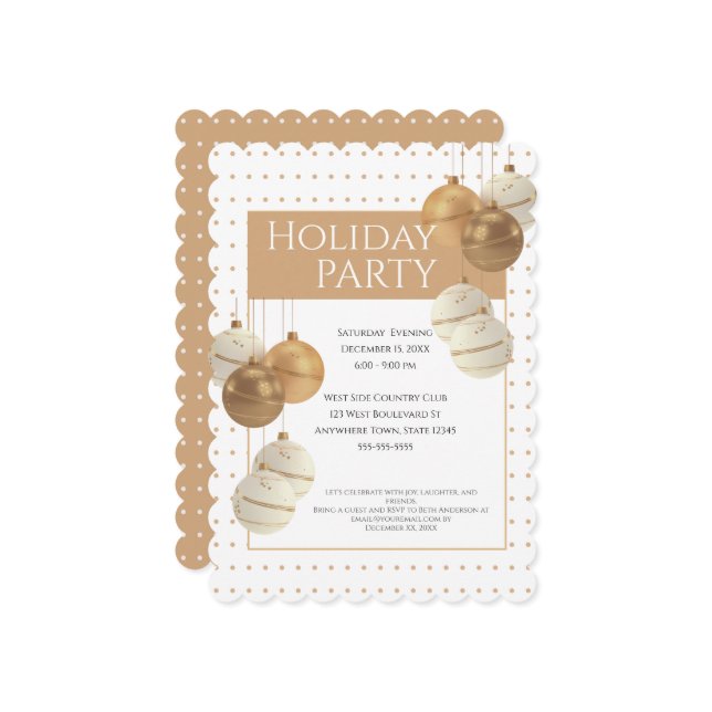 Invitation Fête de Noël (Devant/Arrière en situation)