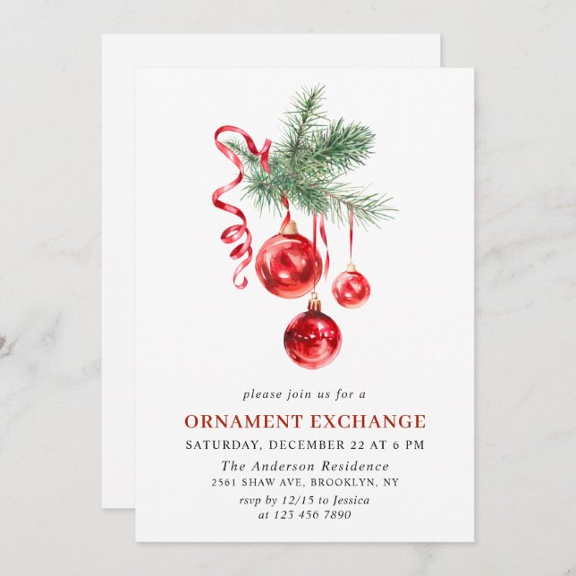 Invitation Fête de Noël (Devant / Derrière)