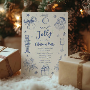 Invitation Fête de Noël à gribouillis