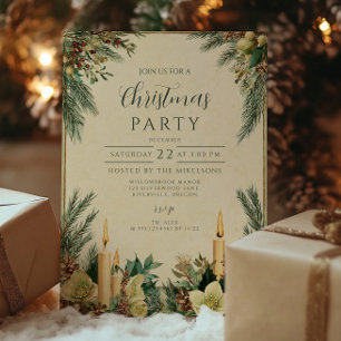 Invitation Fête de Noël à la lumière des bougies éternelles