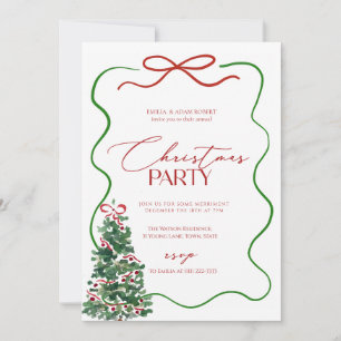 Invitation Fête de Noël au dessin fantaisiste