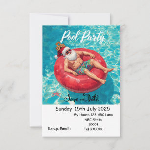 Invitation Fête de Noël au Piscine – Le Père Noël Sauvegarder