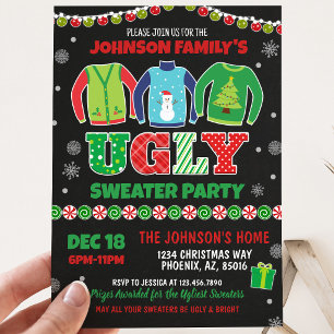 Invitation Fête de Noël au pull moche
