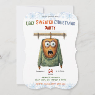 Invitation Fête de Noël au pull moche personnalisé