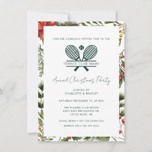 Invitation Fête de Noël botanique du Country Club de Tennis