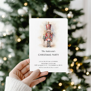 Invitation Fête de Noël Casse-Noisette aquarelle