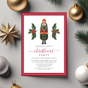 Invitation Fête de Noël Casse-Noisette Rouge