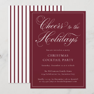 Invitation Fête de Noël Cocktail Party