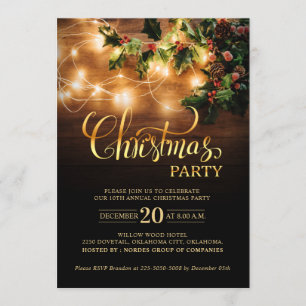 Invitation Fête de Noël d'affaires simple et élégante