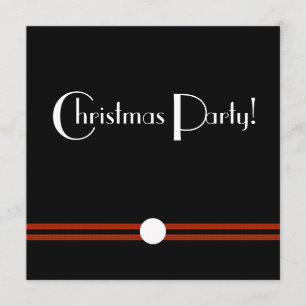 Invitation Fête de Noël d'art déco dans la coutume noire et