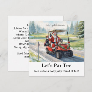 Invitation Fête de Noël de golf Réunissons-nous avec le Père