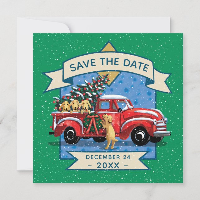 Invitation Fête de Noël de la famille des Chiens de Camion Vi (Devant)