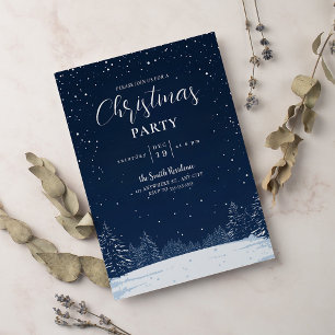 Invitation Fête de Noël de la marine de la pinède de neige mo