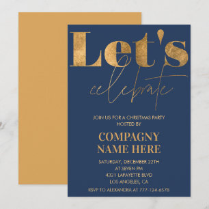 Invitation Fête de Noël de la Marine Gold Company Fêtons la f