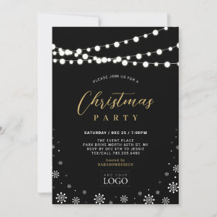Invitation Fête de Noël de la société Gold & Black