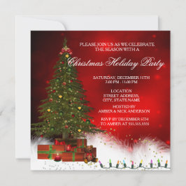 Invitation Fête de Noël de l'Arbre Lights Twinkle