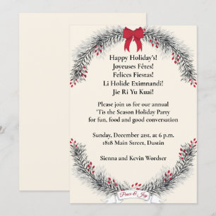 Invitation Fête de Noël de l'élégante couronne ivoirienne