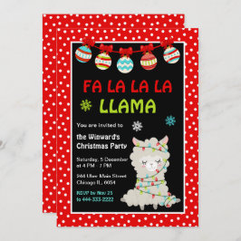 Invitation Fête de Noël de Llama