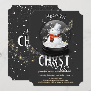 Invitation Fête de Noël de Snowman