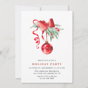 Invitation Fête de Noël de Watercolor