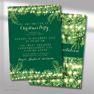 Invitation Fête de Noël Décoration festive