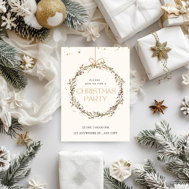 Invitation Fête de Noël Delicy & Whimsical (Créateur téléchargé)