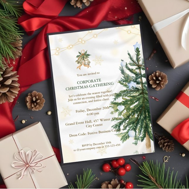 Invitation Fête de Noël d'entreprise annuelle (Créateur téléchargé)