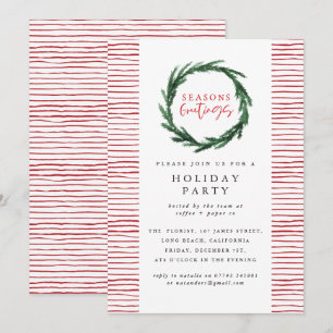 Invitation Fête de Noël d'entreprise Joyeuses Fêtes