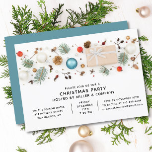 Invitation Fête de Noël d'entreprise minimaliste